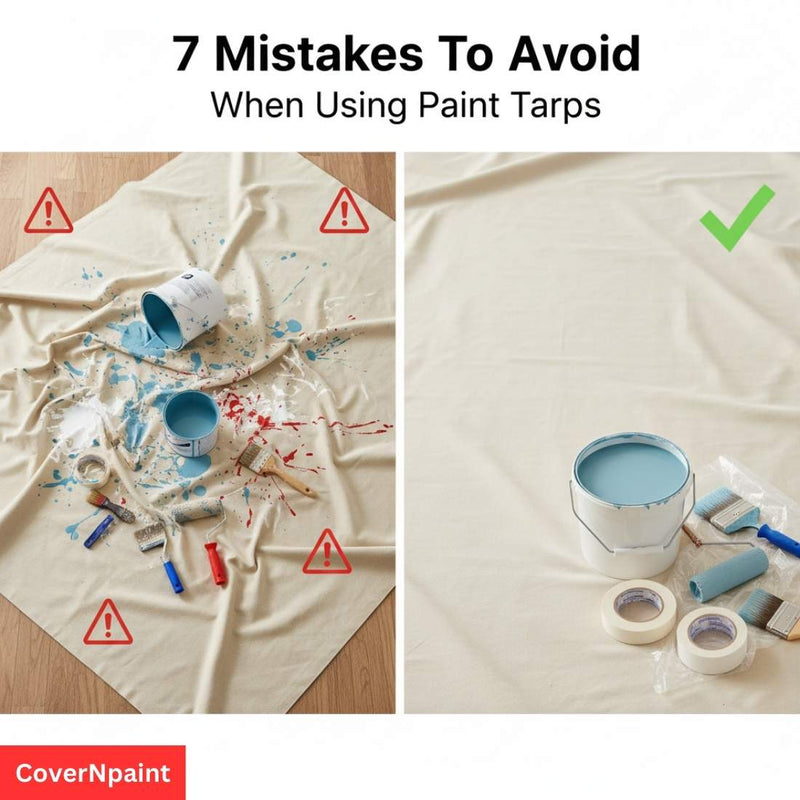 Top 7 Mistakes To Avoid When Using Paint Tarps For Projects