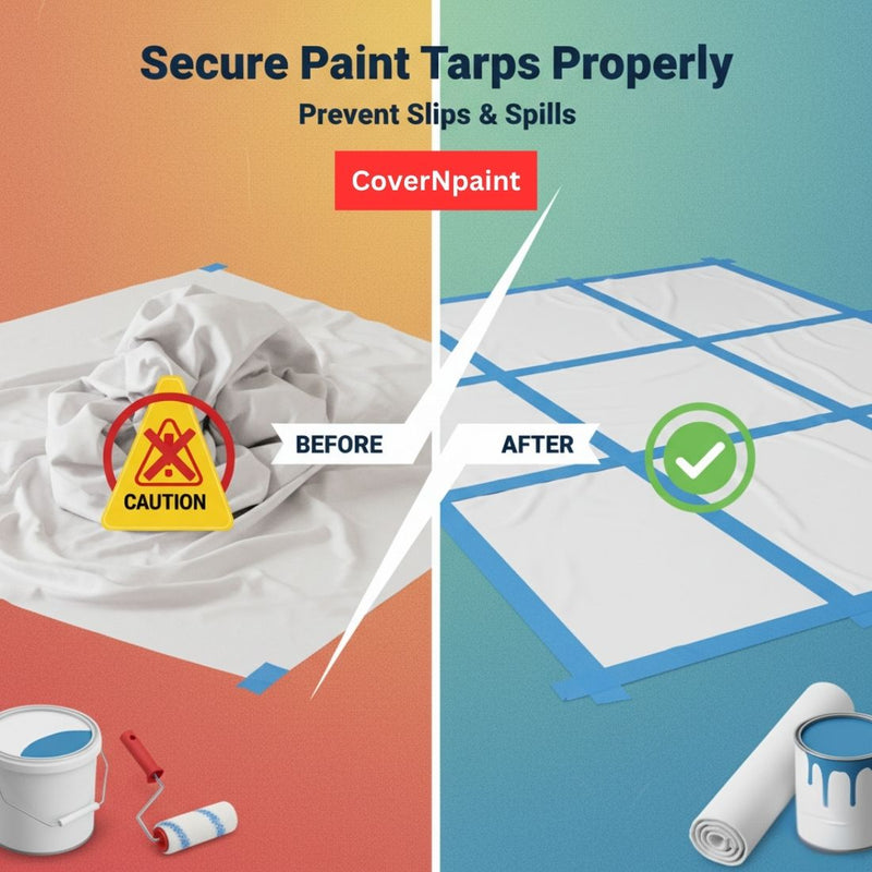 How To Secure Paint Tarps Properly And Prevent Slips Or Spills