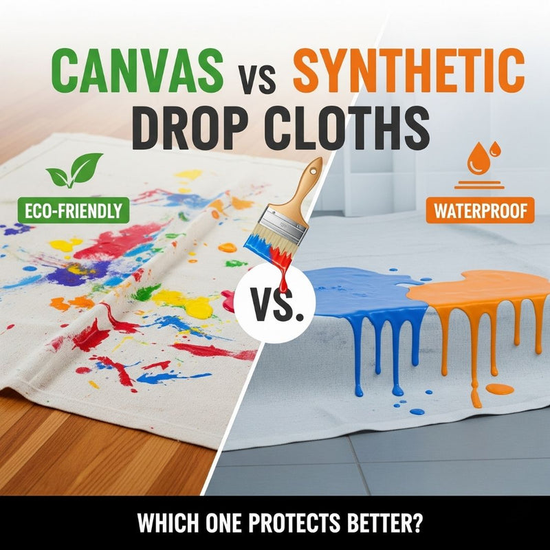 Comparing Canvas vs Synthetic Painters Drop Cloths: Which One Is Right For You?