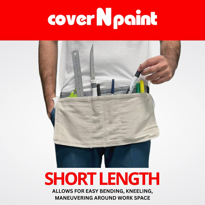 Tool Apron Belt | 100% Canvas | Adjustable & Washable | Multi-Purpose